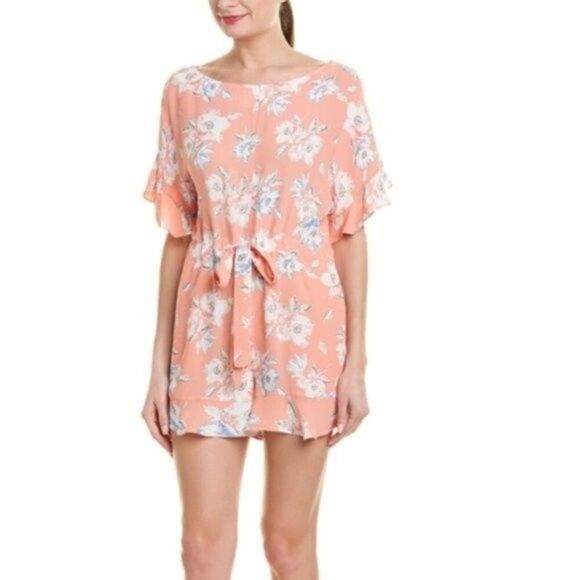 French Connection cari frill floral romper orange - Picture 1 of 8